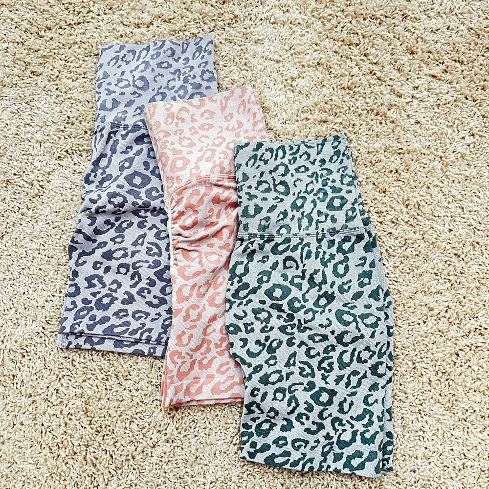 Leopard Print Biker Short Set